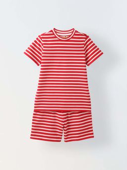 Spunkies - Boys Red Striped Co-Ord Set