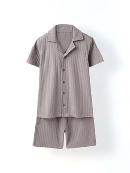 Spunkies - Boys Grey Ribbed Co-Ord Set