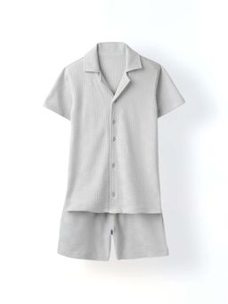 Spunkies - Boys Grey Textured Co-Ord Set