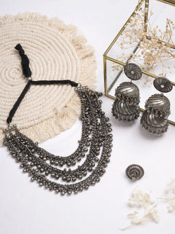 Teejh - by Joker and Witch Leora Silver Oxidised Jewelry Gift Set