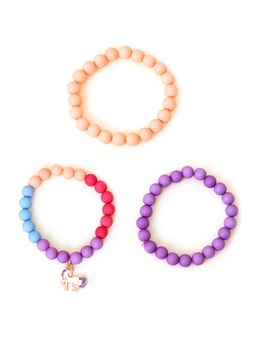 Accessorize London - Girls Multi Unicorn Bracelets (Pack of 3)