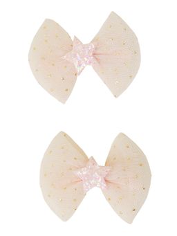 Accessorize London - Girls Pink Bow Hair Clips (Pack of 2)