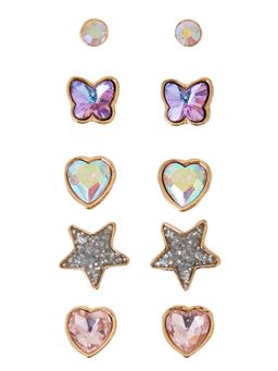 Accessorize London - Girls Gem Earrings (Pack of 5)