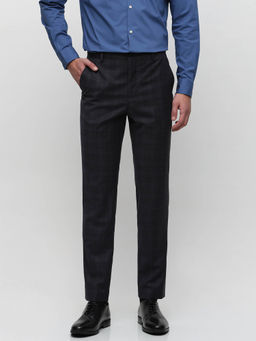 Selected - Dark Grey Check Tailored Trousers