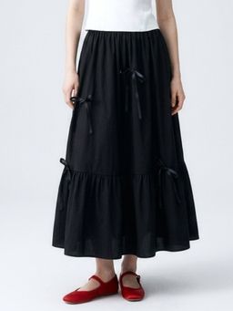 Outzidr - Black Flared Skirt