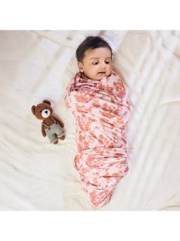 Softsens Baby - Forest Fables Toile Stretch Swaddle - Brown (0-6 Months)