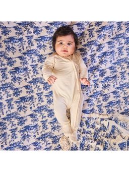 Softsens Baby - Vintage Toile Bamboo Fitted Cot Sheet - Blue (0-4 Years)