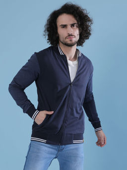 Campus Sutra - Men Full Sleeve Stylish Casual Windcheater Varsity Jacket
