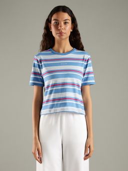 Tommy Hilfiger - Multi-Color Striped Regular Fit Cotton T-Shirt