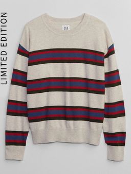 GAP - Beige Stripes Relaxed Fit Sweater