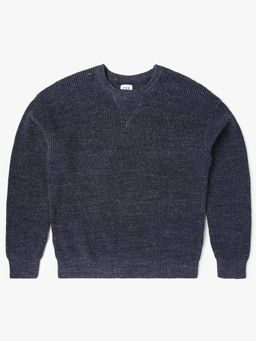 GAP - Navy Blue Solid Relaxed Fit Sweater