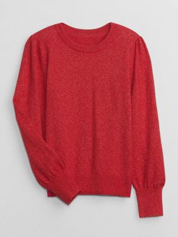 GAP - Red Solid Relaxed Fit Sweater