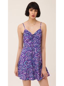 Virgio - Multi Color Enchanting Blooms Floral Slip Mini Dress