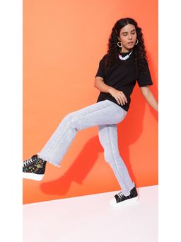 Virgio - Black Modern Casual Black Relax Fit T-Shirt