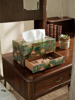 The Home Co - Tissue Box - Parrot Green Drawer