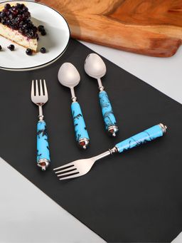 The Home Co - Cutlery Set - Blue Resin
