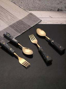 The Home Co - Cutlery Set - Black Resin