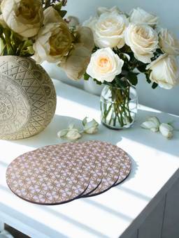The Home Co - Multi-Color Printed Trivet (Pack of 4)
