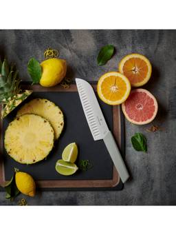 Victorinox - Swiss Modern Santoku Knife, Fluted Edge, Olive