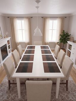 YELONA - Brown Woven Pvc Dining Table Placemat (Pack of 8)