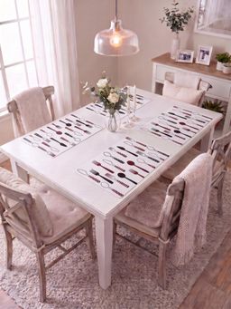 YELONA - White Woven Pvc Dining Table Placemat (Pack of 4)
