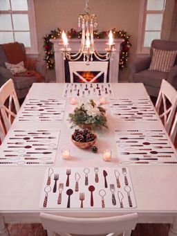 YELONA - White Woven Pvc Dining Table Placemat (Pack of 6)