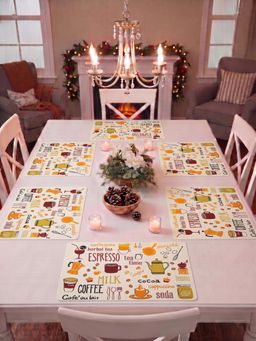 YELONA - Assorted Woven Pvc Dining Table Placemat (Pack of 6)