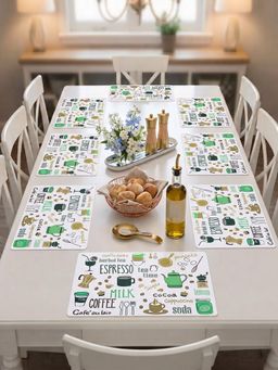 YELONA - White Woven Pvc Dining Table Placemat (Pack of 8)