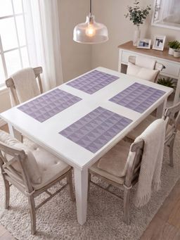 YELONA - Purple Woven Pvc Dining Table Placemat (Pack of 4)