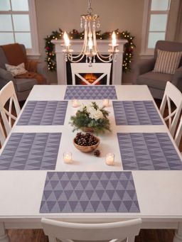 YELONA - Mauve Woven Pvc Dining Table Placemat (Pack of 6)