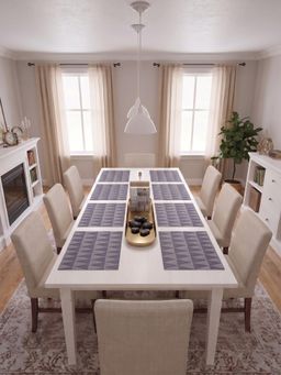 YELONA - Purple Woven Pvc Dining Table Placemat (Pack of 8)