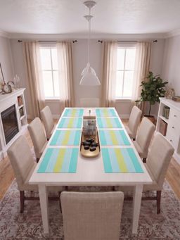 YELONA - Fluorescent Green Woven Pvc Dining Table Placemat (Pack of 8)