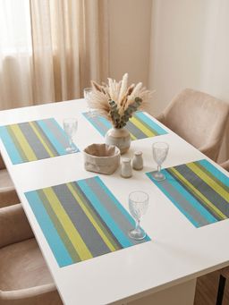 YELONA - Assorted Woven Pvc Dining Table Placemat (Pack of 4)