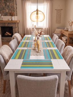 YELONA - Assorted Woven Pvc Dining Table Placemat (Pack of 8)