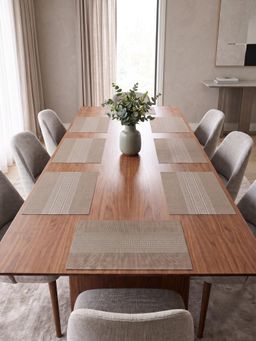 YELONA - Brown Woven Pvc Dining Table Placemat (Pack of 8)