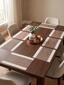 YELONA - Brown Woven Pvc Dining Table Placemat (Pack of 8)