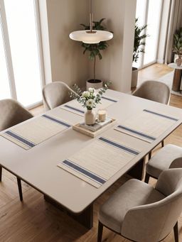 YELONA - Khaki Woven Pvc Dining Table Placemat (Pack of 4)