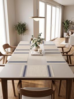YELONA - Khaki Woven Pvc Dining Table Placemat (Pack of 6)