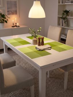 YELONA - Green Woven Pvc Dining Table Placemat (Pack of 4)
