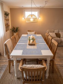 YELONA - Grey Melange Woven Pvc Dining Table Placemat (Pack of 8)
