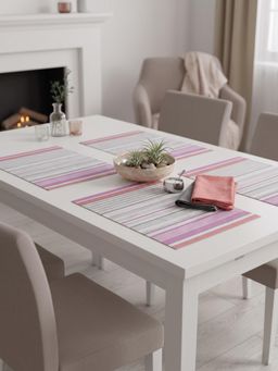 YELONA - Multi-Color Woven Pvc Dining Table Placemat (Pack of 4)