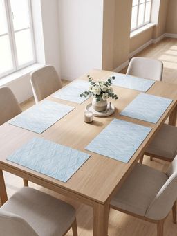 YELONA - Aqua Woven Pvc Dining Table Placemat (Pack of 6)