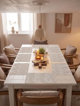 YELONA - Khaki Woven Pvc Dining Table Placemat (Pack of 8)