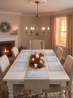 YELONA - Grey Woven Pvc Dining Table Placemat (Pack of 8)