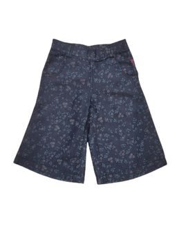 Palm Tree By Gini & Jony - Girls Navy Blue Floral Print Pedal Pusher