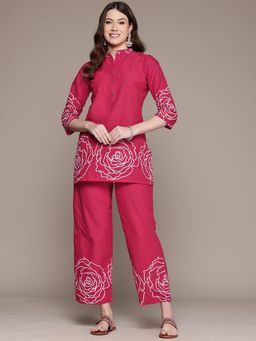 Readiprint - A Line Style Cotton Fabric Pink Co-Ord (Set of 2)