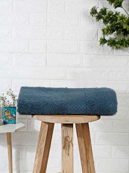 MULBERRY LIVING - Terry Luxe 550 Gsm - 100% Cotton Terry Bath Towel - Ocean Blue