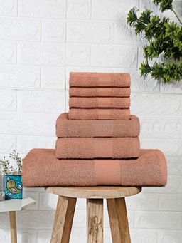 MULBERRY LIVING - Terry Luxe 550 Gsm - Bath, 2-Hand, 4-Face Terry Towels - Pastel Peach