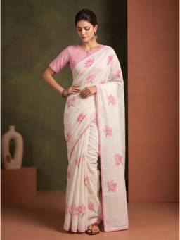 Nyri - Casual Wear Cotton Printed Designer Saree with Unstitched Blouse For Womens