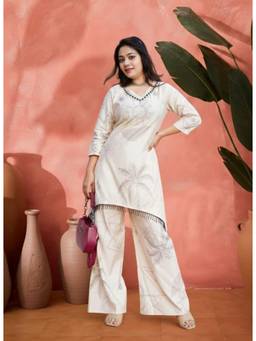 Gahan - Womens Designer Embellished Printed Casual Co-Ord Set